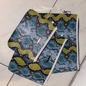 Joan & David Multicolor Snake Print Cosmetic Bag Collection